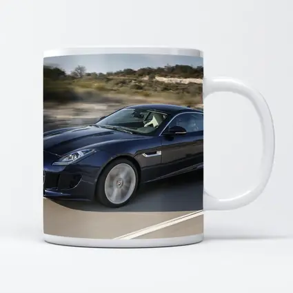 Jaguar F-Type Coupe on Open Road