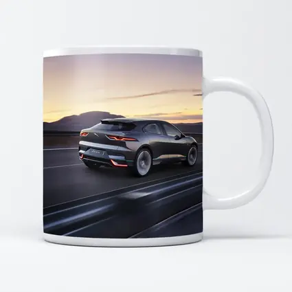 Jaguar I-Pace Electric SUV Desert Highway Dusk