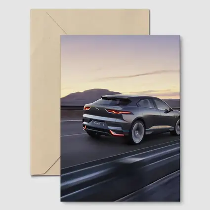 Jaguar I-Pace Electric SUV Desert Highway Dusk