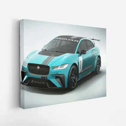 Jaguar I-Pace Electric Race Car Teal