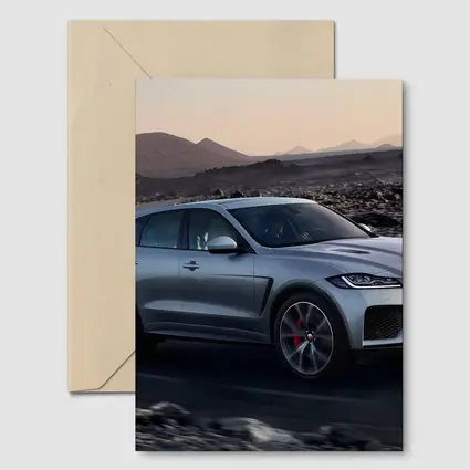 Jaguar F-Pace SVR Silver Desert Road