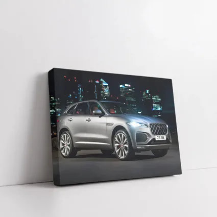 Jaguar F-Pace Silver SUV Night City