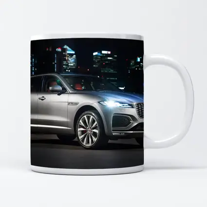 Jaguar F-Pace Silver SUV Night City