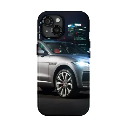 Jaguar F-Pace Silver SUV Night City
