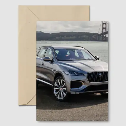 Jaguar F-Pace Silver SUV Golden Gate Bridge