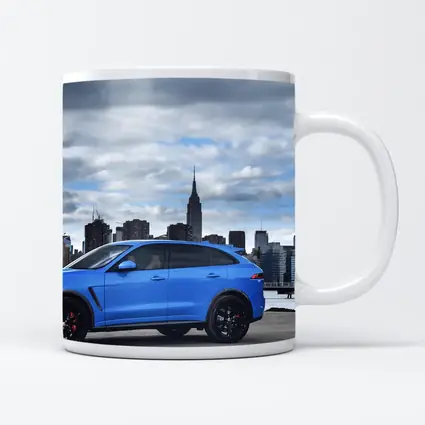 Jaguar F-Pace SVR Blue New York Skyline