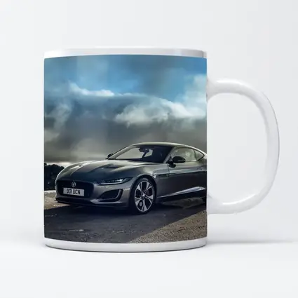 Jaguar F-Type Coupe Stormy Sky Background