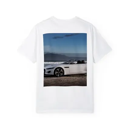 Jaguar F-Type Convertible White Beach Setting