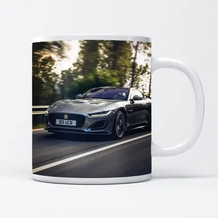 Jaguar F-Type Coupe On Forest Road