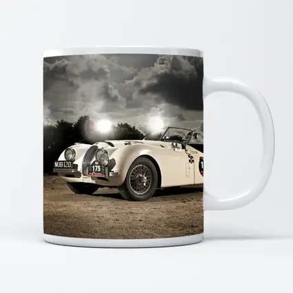 Jaguar XK120 Classic Roadster Dramatic Sky