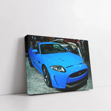 Jaguar XKR-S Blue Sports Car Auto Show