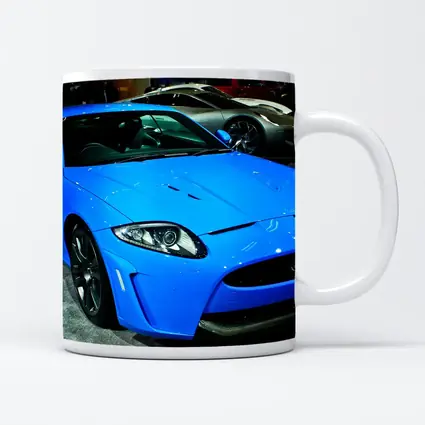 Jaguar XKR-S Blue Sports Car Auto Show