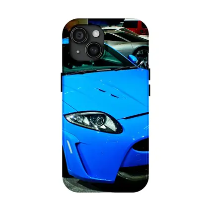 Jaguar XKR-S Blue Sports Car Auto Show