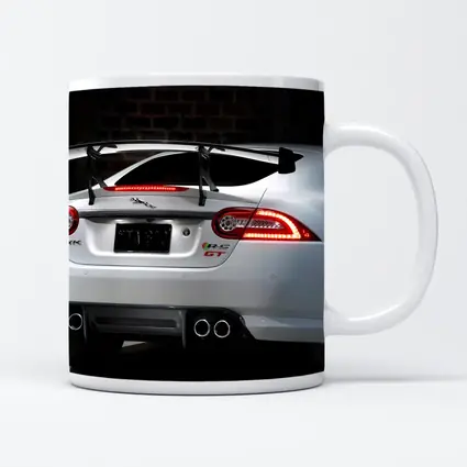 Jaguar XK GT White Rear View Dark