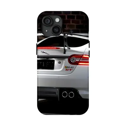 Jaguar XK GT White Rear View Dark
