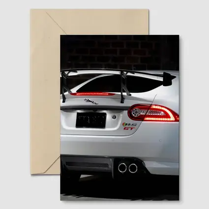 Jaguar XK GT White Rear View Dark