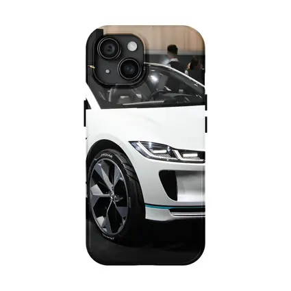 Jaguar I-Pace White Electric SUV Auto Show