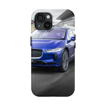 Jaguar I-Pace Blue Electric SUV Racing Track