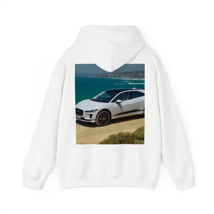 Jaguar I-Pace White SUV Coastal Cliffs