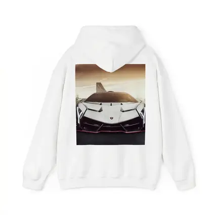 Lamborghini Veneno White Hypercar Golden Sky