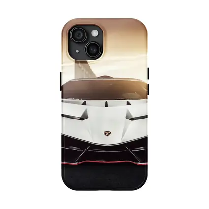Lamborghini Veneno White Hypercar Golden Sky
