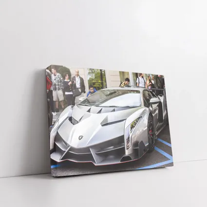 Lamborghini Veneno Silver Supercar Crowd Event