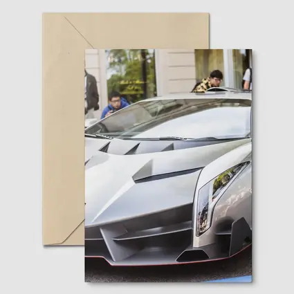 Lamborghini Veneno Silver Supercar Crowd Event