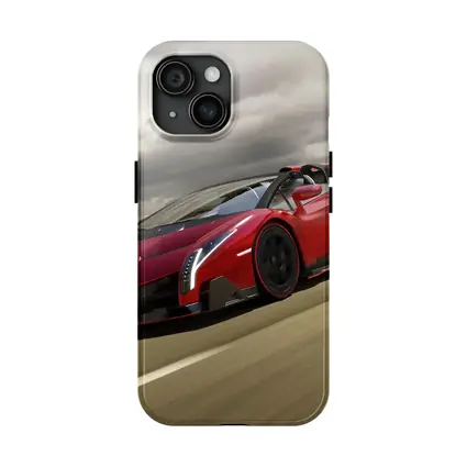 Lamborghini Veneno Red Racing On Track