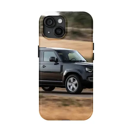 Land Rover Defender Driving Rural Road Scene