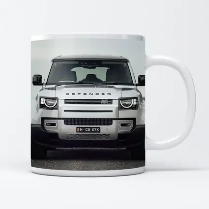 Land Rover Defender Front View Road Background