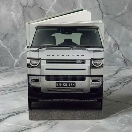 Land Rover Defender Front View Road Background