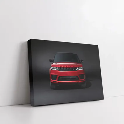 Red Range Rover Sport Dark Studio Background