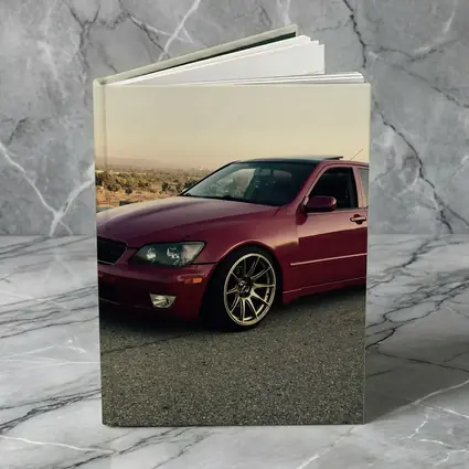 Lexus IS300 Red Sedan Parked Overlooking Valley