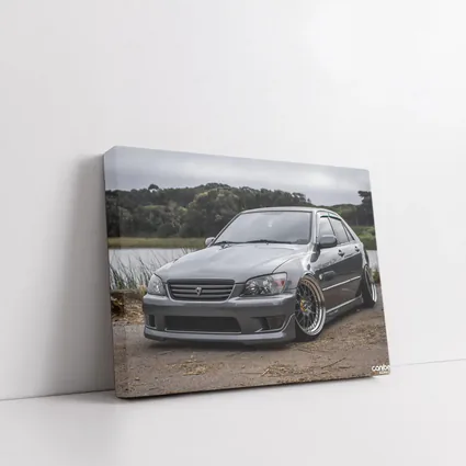 Toyota Altezza Slammed Stance Gray Cloudy Day