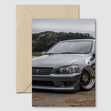 Toyota Altezza Slammed Stance Gray Cloudy Day