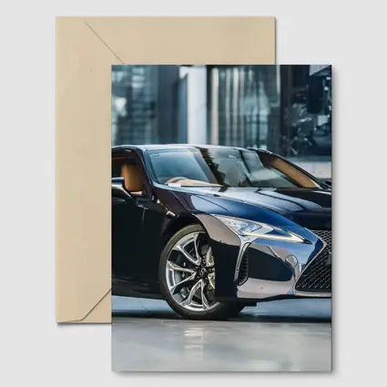 Lexus LC Black Sports Coupe Urban Setting