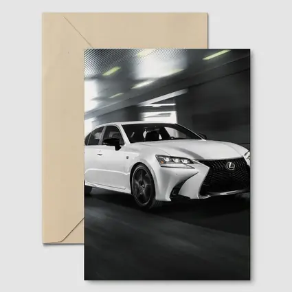 Lexus GS White Sedan Speeding Through Tunnel