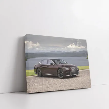 Lexus LS Luxury Sedan Lakeside Cloudy Day