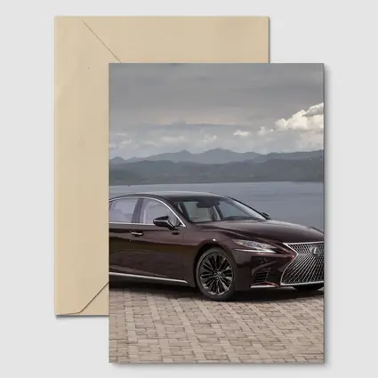 Lexus LS Luxury Sedan Lakeside Cloudy Day