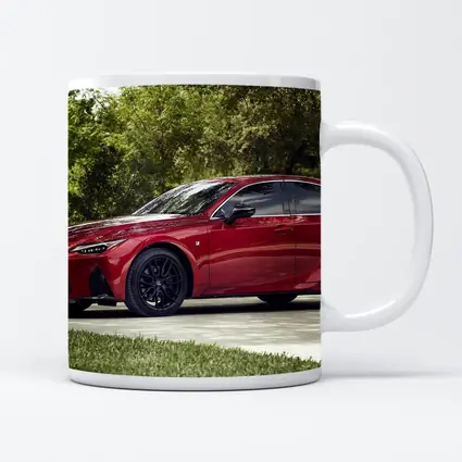 Lexus IS Red Sedan Driveway Trees