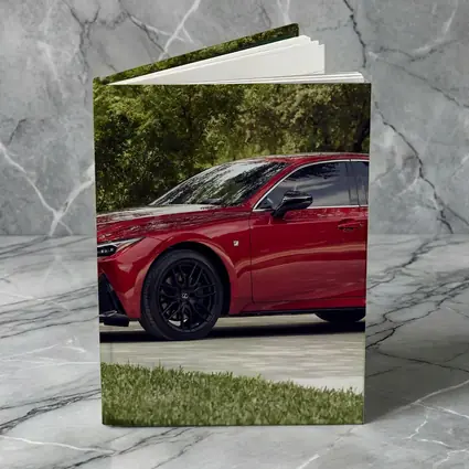 Lexus IS Red Sedan Driveway Trees
