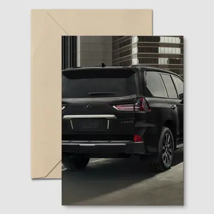 Lexus LX 570 Black Urban Night Setting