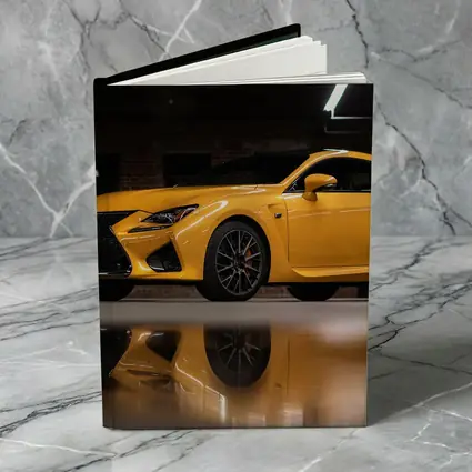 Lexus RC F Yellow Sports Car Indoor Garage