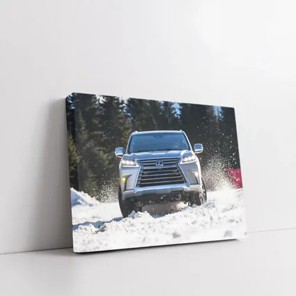 Lexus LX Driving Through Snow Winter Forest