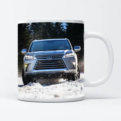 Lexus LX Driving Through Snow Winter Forest
