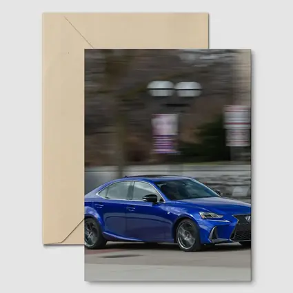 Lexus IS Blue Sedan Urban Street Drive