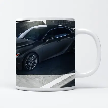 Lexus IS Sedan Parked Urban Concrete Setting