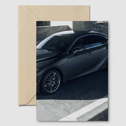 Lexus IS Sedan Parked Urban Concrete Setting