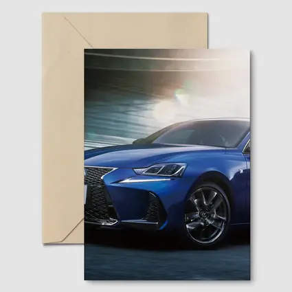 Lexus IS Blue Sport Sedan On Track