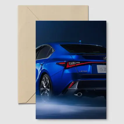Lexus IS 350 Blue Studio Dark Background